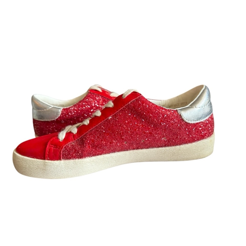 Mi.iM Skylar Rubber Sole Lace-up Glitter Leather Star Sneakers Women’s Size 6.5 - Picture 4 of 10